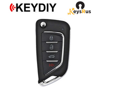 KEYDIY KD-B21-4 Knife-Style 4-Button Flip Key Remote — 315/433MHz