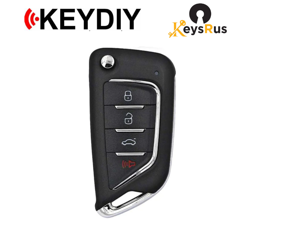KEYDIY KD-B21-4 Knife-Style 4-Button Flip Key Remote — 315/433MHz