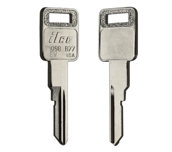 B77 / P1098EV Chevrolet Key Blanks – 10 Pack | For Chevy Beretta & Corsica | ILCO Style | Nickel-Plated Brass