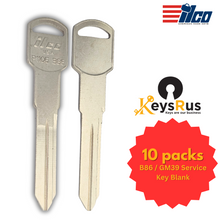 B86 / GM39 Service Key Blank – For GM Vehicles (Service Key Use) – 10 Pack