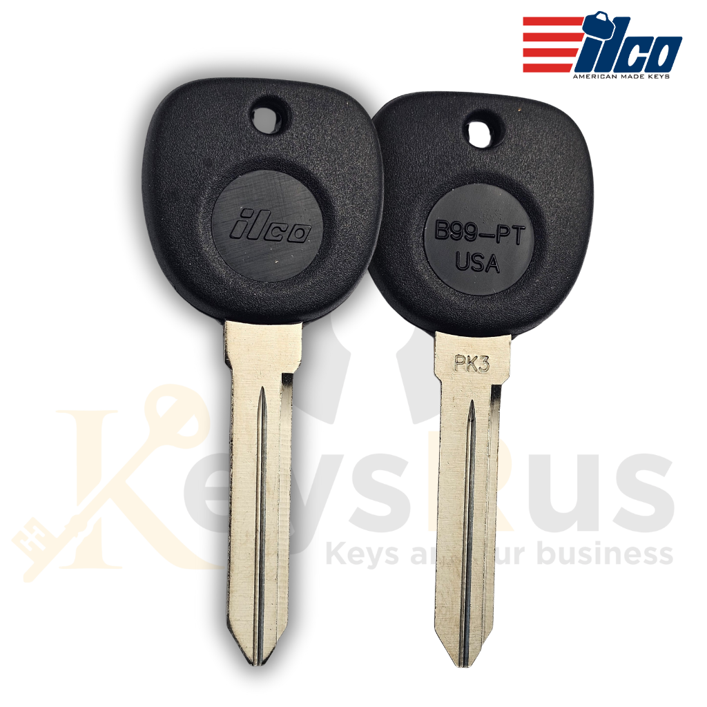 B99-PT GM Transponder Key – ILCO | Megamos 13 Chip | B102 Test Key | 1999–2009 GM Vehicles