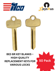 BE2-BR Key Blanks – 50-Pack – High-Quality Replacement Keys for Various Locks