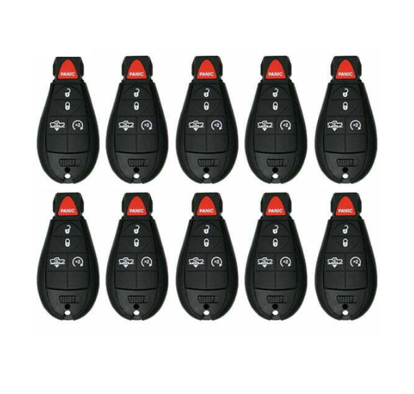 2013–2023 Dodge Ram / 5-Button Fobik Key / FCC ID: GQ4-53T (Aftermarket) 10 Pack