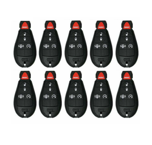 2013–2023 Dodge Ram / 5-Button Fobik Key / FCC ID: GQ4-53T (Aftermarket) 10 Pack