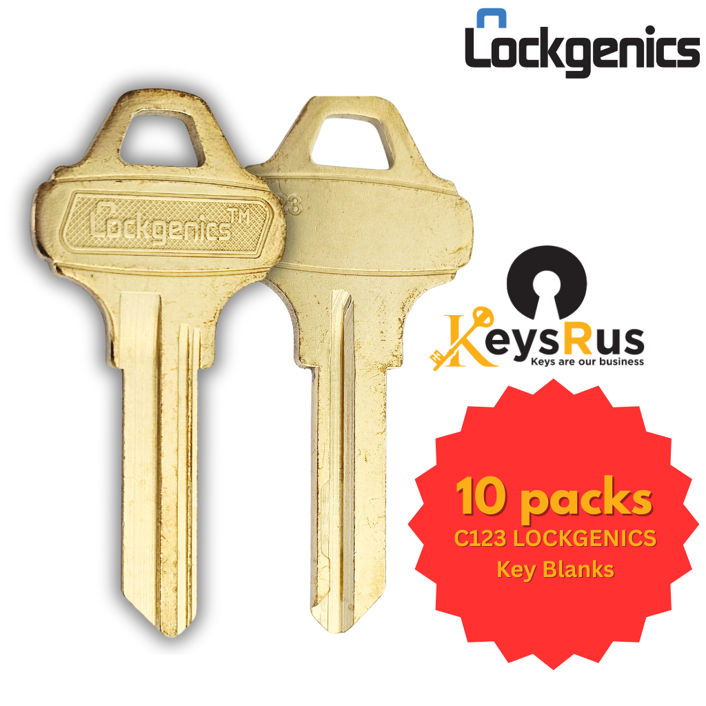 C123 LOCKGENICS Keyblank | 10 Pack High-Quality Key Blanks