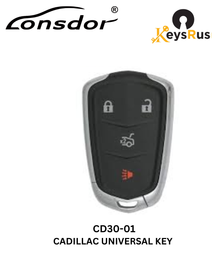 Lonsdor – CD30-01 Cadillac Style – 4-Button Universal Smart Key – ID46+ID49+1D4A – Adjustable Frequency