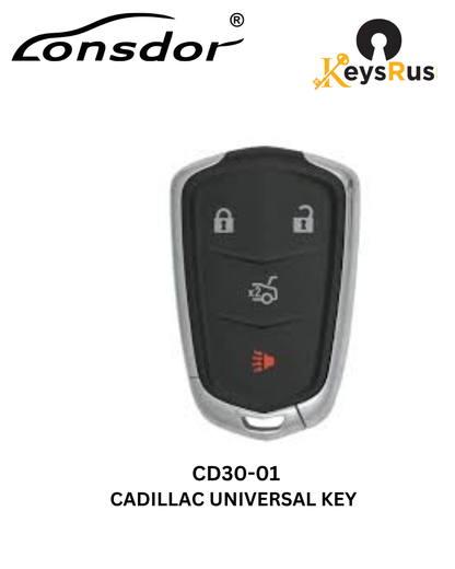 Lonsdor – CD30-01 Cadillac Style – 4-Button Universal Smart Key – ID46+ID49+1D4A – Adjustable Frequency