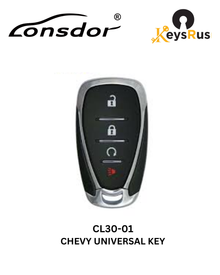 Lonsdor – CL30-01 Chevrolet Style – 4-Button Universal Smart Key – ID46+ID49+1D4A – Adjustable Frequency