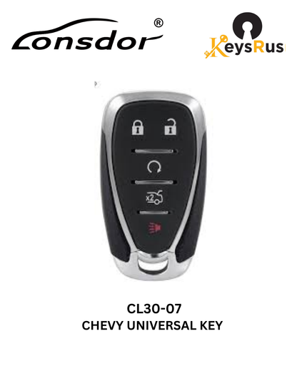 Lonsdor – CL30-07 Chevrolet Style – 5-Button Universal Smart Key – ID46+ID49+1D4A – Adjustable Frequency