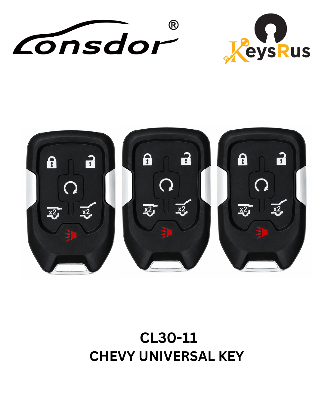 Chevrolet / GMC / 6-Button Lonsdor Universal Smart Key — CL30-11