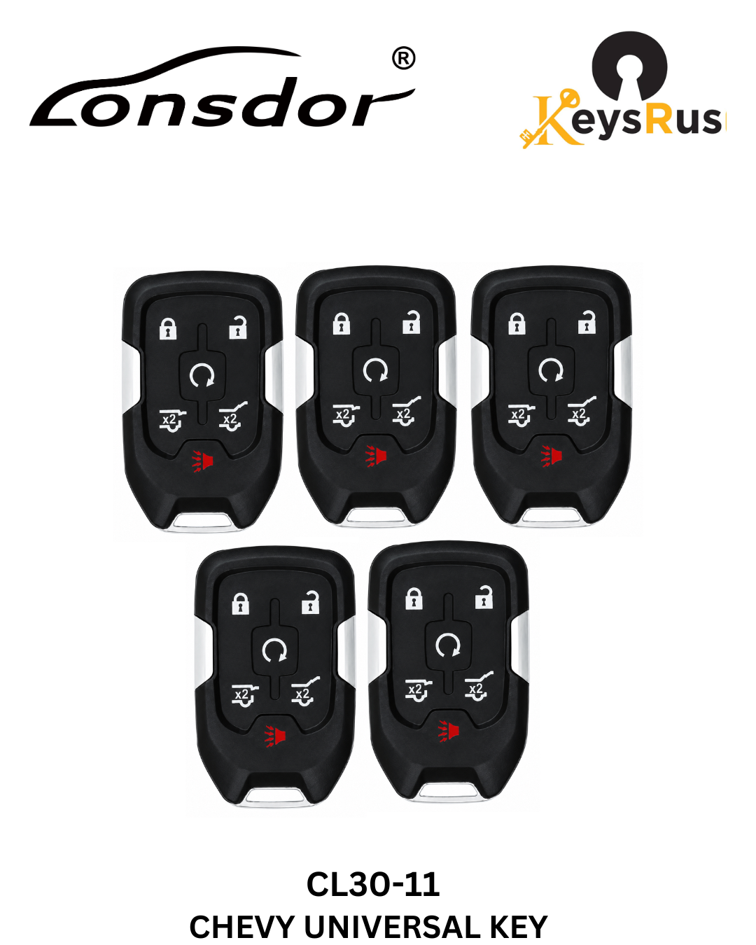 Chevrolet / GMC / 6-Button Lonsdor Universal Smart Key — CL30-11