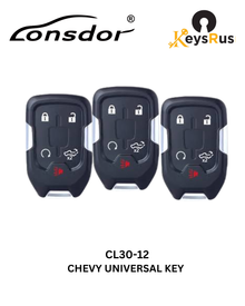 Lonsdor – CL30-12 Chevrolet Style – 5-Button Universal Smart Key – ID46+ID49+1D4A – Adjustable Frequency