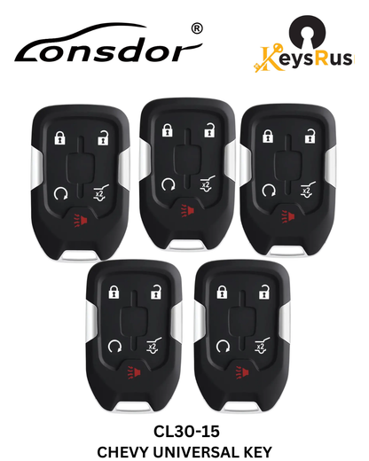 Lonsdor – CL30-21 Chevrolet Style – 4-Button Universal Smart Key – ID46+ID49+1D4A – Adjustable Frequencyy