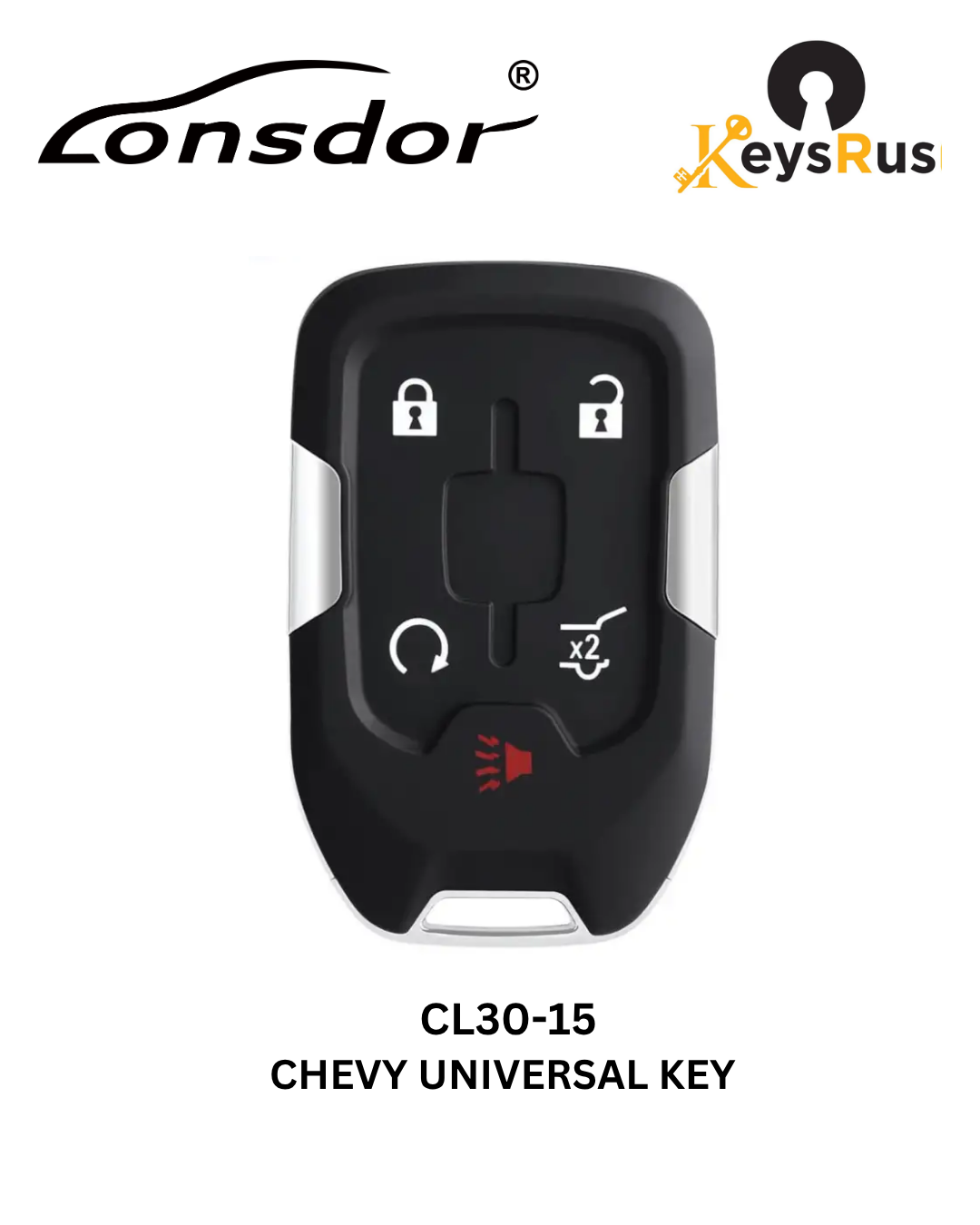 Lonsdor – CL30-21 Chevrolet Style – 4-Button Universal Smart Key – ID46+ID49+1D4A – Adjustable Frequencyy