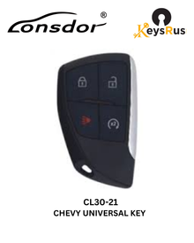 Lonsdor – CL30-21 Chevrolet Style – 4-Button Universal Smart Key – ID46+ID49+1D4A – Adjustable Frequency
