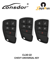 Lonsdor – CL30-22 Chevrolet Style – 4-Button Universal Smart Key – ID46+ID49+1D4A – Adjustable Frequency