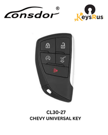 Lonsdor – CL30-27 Chevrolet Style – 4-Button Universal Smart Key – ID46+ID49+1D4A – Adjustable Frequency