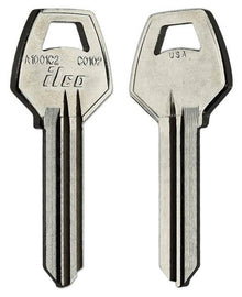 ILCO A1001C2 / CO102 Key Blanks – 59C2 Section – 6 Pin for Corbin Locks | Nickel Plated Brass | 10 Pack