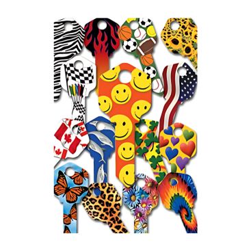 Colourful WR5 decorative key blanks, 10 pack