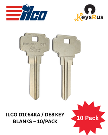 ILCO D1054KA / DE8 Key Blanks – 10/Pack