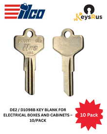 DE2 / D1098B Key Blank for Electrical Boxes and Cabinets – 10/Pack