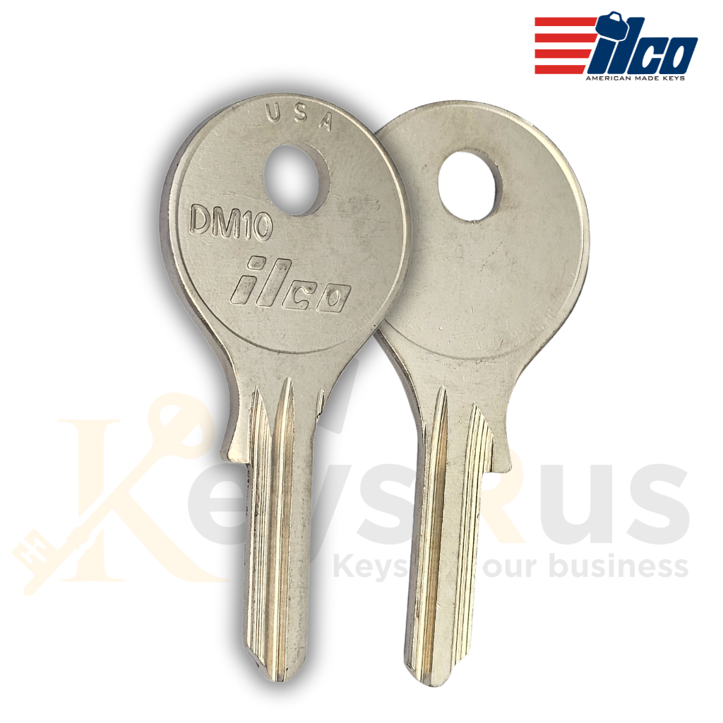 DM10 DOM Key Blanks – 10-Pack – Premium Brass for DOM Lock Systems