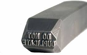Do Not Copy hardened steel key stamp