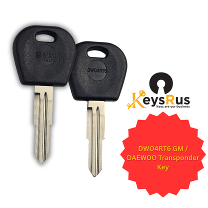 DWO4RT6 GM / DAEWOO Transponder Key – Replacement Key for TP08DAE-3D.P1 / DW04RT6