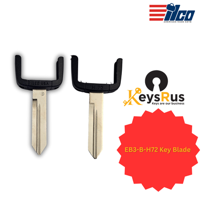 EB3-B-H72 Key Blade – For Ford, Lincoln, Mercury, Mazda | H72 Profile | ILCO Style Key Blank