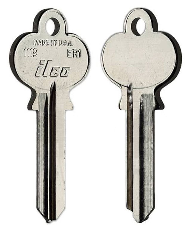 1119 / ER1 Key Blank – 10/Pack ILCO | Durable Key Blanks for Security