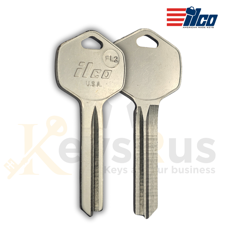 FL2 Key Blanks, 10-Pack (ILCO), For Cabinet, Furniture & Utility Locks