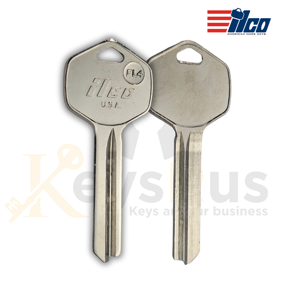 FL4 Key Blanks, 10-Pack, Compatible with Falcon Lock Systems