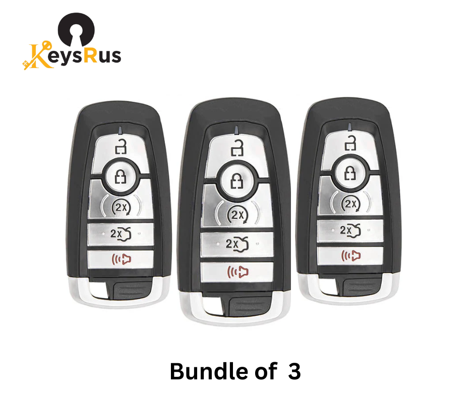2017–2022 Ford / 5-Button Smart Key / M3N-A2C93142600 (Aftermarket) 3 pack