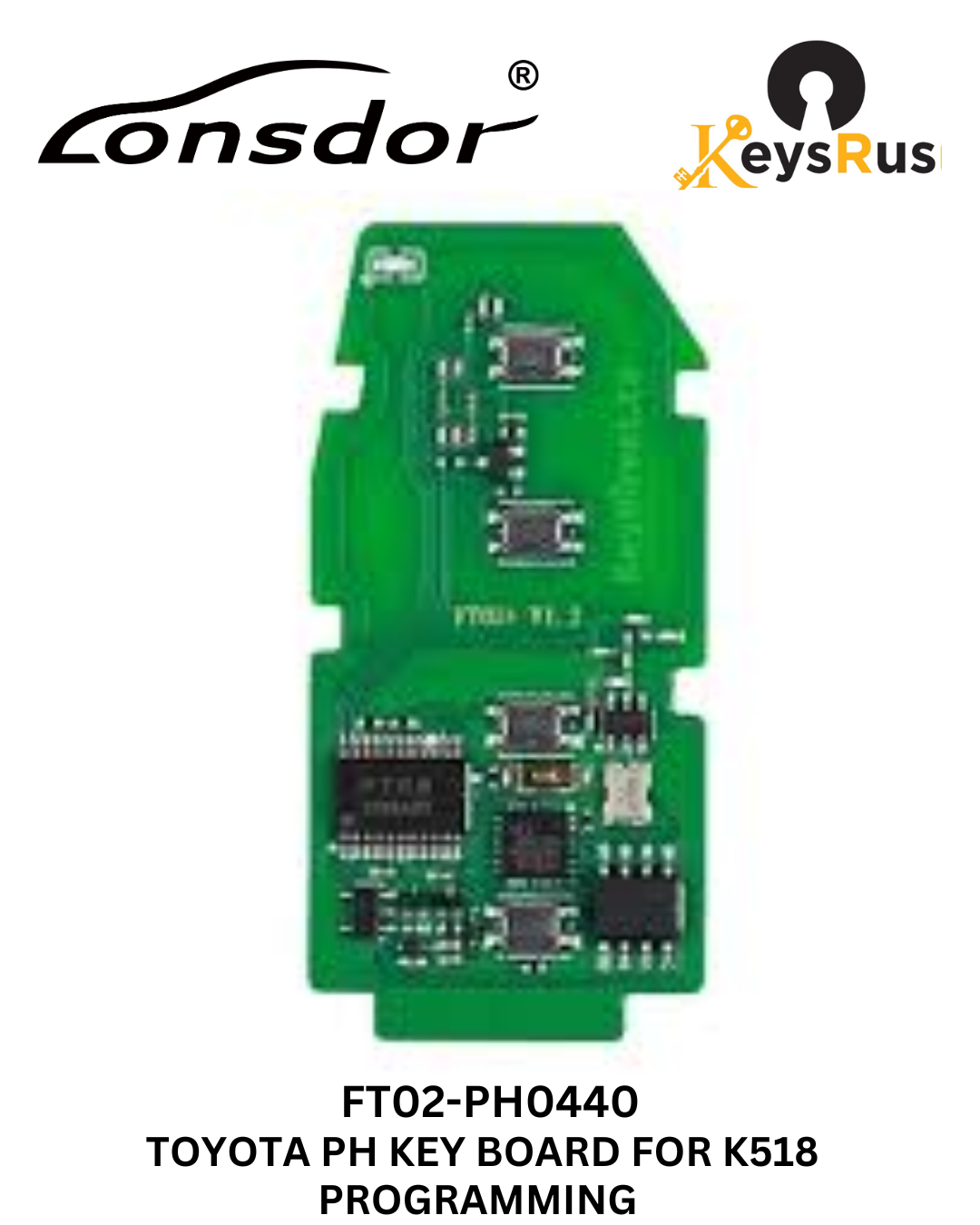 Lonsdor FT02-PH0440 Toyota & Lexus 8A/4D Smart Key PCB Board (2018–2021) | Adjustable Frequency for K518