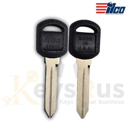 G.M P1107-P / B89-P Key Blanks – Black Head – For GM Vehicles (1994–2006) – 5 Pack