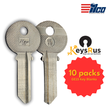 GE15 Key Blanks – 10-Pack (ILCO) | For General Residential & Commercial Locks
