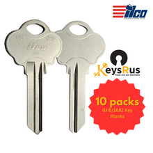 GH5 / 1682 Key Blank for Gatehouse – 10 Pack – Nickel Plated Brass, 6 Pin