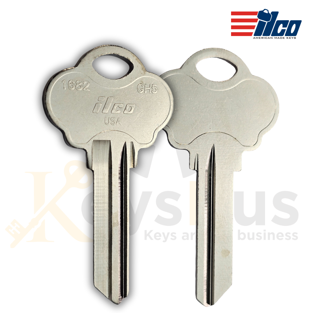 GH5 / 1682 Key Blank for Gatehouse – 10 Pack – Nickel Plated Brass, 6 Pin
