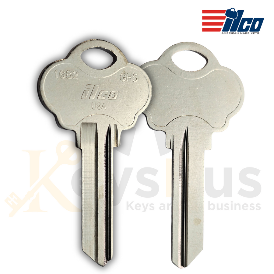 GH5 / 1682 Key Blank for Gatehouse, 10 Pack, Nickel Plated Brass, 6 Pin