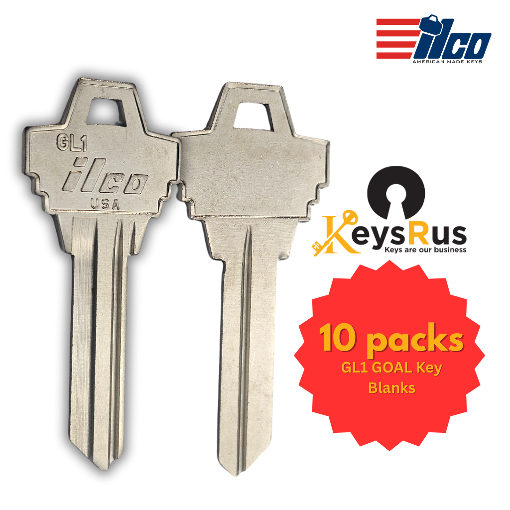 GL1 GOAL Key Blanks – 10-Pack – Premium Brass Blanks for GOAL Lock Systems