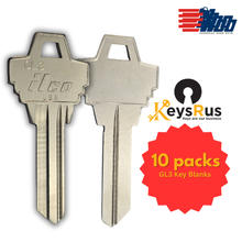GL3 Key Blanks for GOAL Locks – 10-Pack (ILCO) | Residential & Commercial Use