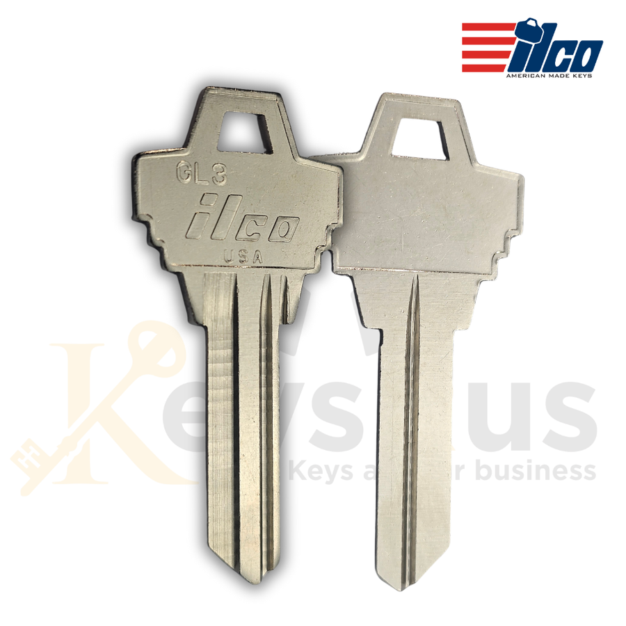 GL3 Key Blanks for GOAL Locks, 10-Pack (ILCO), Residential & Commercial Use