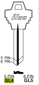 GL4 Key Blanks for Furniture &amp; Utility Locks – 10-Pack (ILCO)