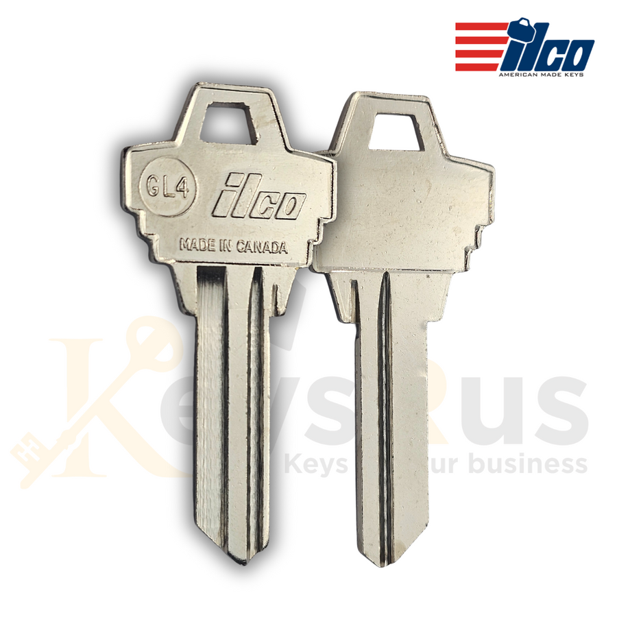 GL4 Key Blanks for Furniture & Utility Locks, 10-Pack (ILCO)