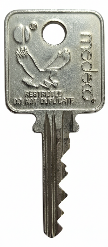 KeysRus MDW3 Lockgenics Medeco Key Blank – Compatible with Medeco W3 BiAxial Keyway (Aftermarket Nickel Silver)