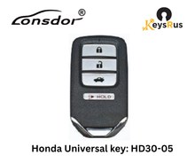 LONSDOR HD30-05 Universal Smart Key — Honda 4-Button Replacement (ID46/ID47/ID4A, Multiple Frequencies)