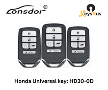 LONSDOR HD30-0D 5-Button Honda Universal Smart Key – ID46/ID47/ID4A, 313/433 MHz