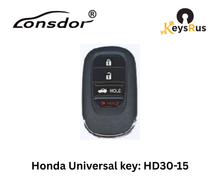 LONSDOR HD30-15 4-Button Honda Universal Smart Key – ID46 / ID47 / ID4A – Adjustable Frequency