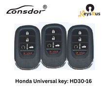 LONSDOR HD30-16 5-Button Honda Universal Smart Key – ID46 / ID47 / ID4A – Adjustable Frequency