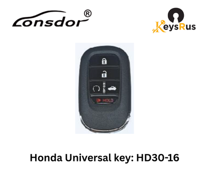LONSDOR HD30-16 5-Button Honda Universal Smart Key – ID46 / ID47 / ID4A – Adjustable Frequency